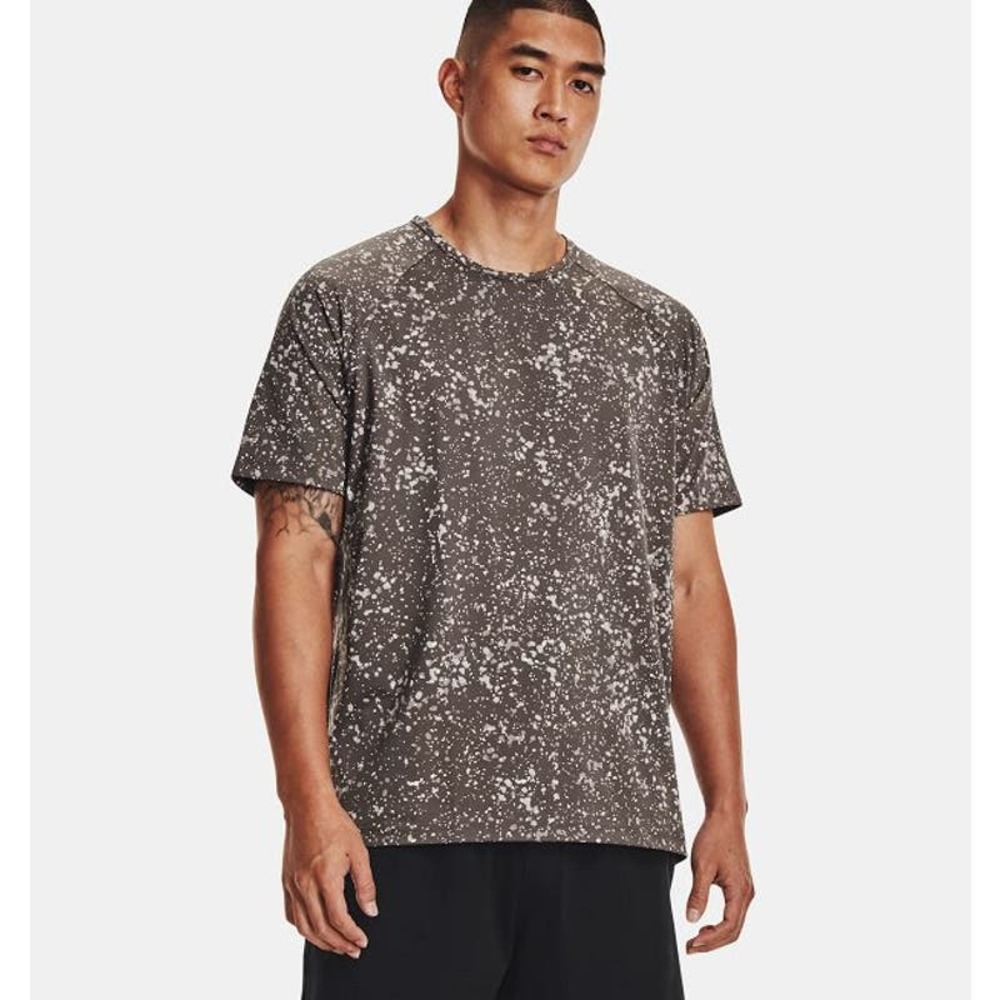 $60 Under Armour Meridian Mens Medium Short Sleeve Training T-Shirt 1373728 Gray